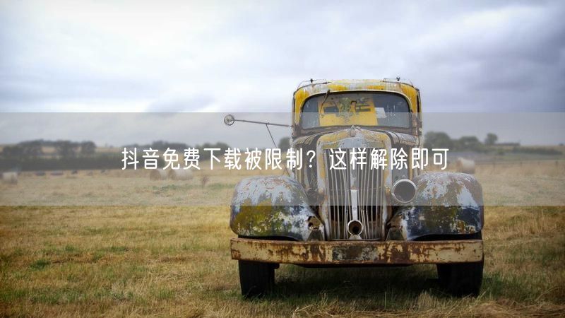 抖音免费下载被限制？这样解除即可