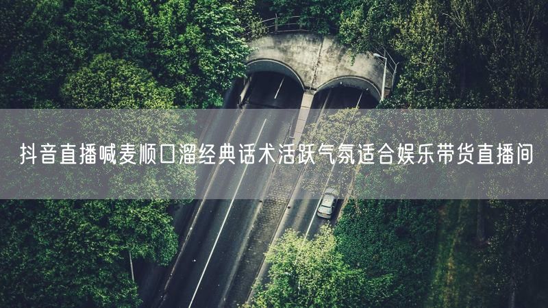 抖音直播喊麦顺口溜经典话术活跃气氛适合娱乐带货直播间