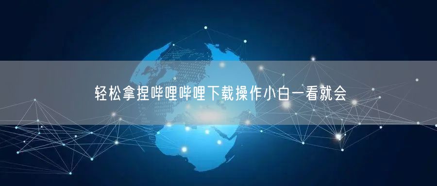 轻松拿捏哔哩哔哩下载操作小白一看就会