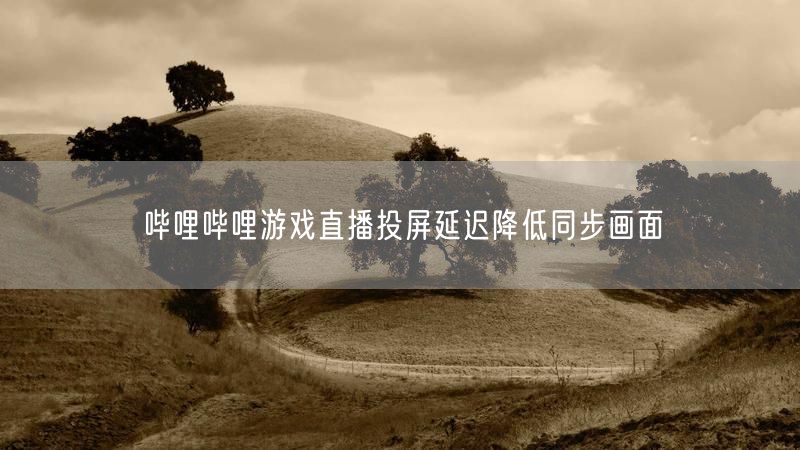 哔哩哔哩游戏直播投屏延迟降低同步画面