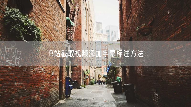 B站截取视频添加字幕标注方法