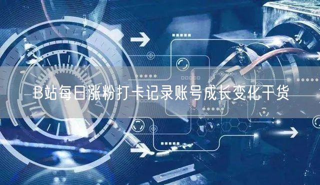 B站每日涨粉打卡记录账号成长变化干货